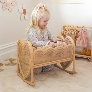 Juguetes para niños, cuna de muñecas de ratán de alta calidad, diseño lindo, cunas para muñecas de juguete. - Product Image 6