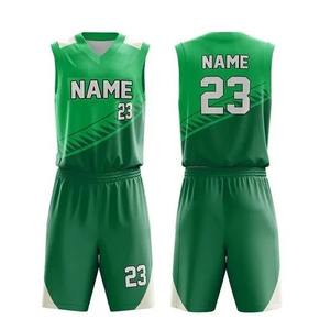Maillot sans manches et short, impression par sublimation, vente chaude, uniforme de basket-ball de haute qualité en gros pour adultes et enfants - Product Image 1