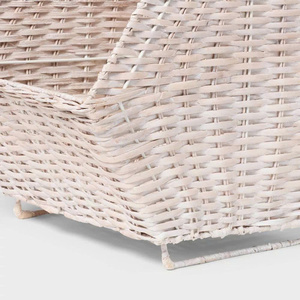 <b>Stackable</b> Natural Rattan Storage <b>Basket</b> Rectangle Shape For Bathroom Neatening Space Saving Nordic Style Multi Function - Product Image 3