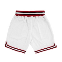 Shorts de basketball unisexes antibactériens grande taille, séchage rapide, respirants, 100 % polyester, couleur unie, décontractés, avec cordon de serrage, tricotés, tendance