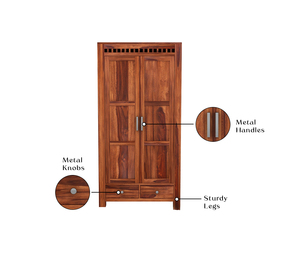 Armario Independiente de Madera Maciza de Estilo Moderno con Puertas Planas, Almirah Ajustable de Gran Capacidad, Muebles para Dormitorio - Product Image 5