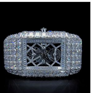 Montre de haute qualité personnalisée, sertie de diamants de laboratoire, en acier inoxydable, de la meilleure qualité, pour hommes - Product Image 1