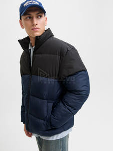 Blouson matelassé personnalisé OEM pour homme, imperméable, coupe-vent, à capuche, pour le printemps, style universitaire, streetwear, moto, en duvet de canard - Product Image 6