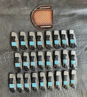 Couteau de poche pliant artisanal sur mesure de qualité industrielle/DIY pour le camping, 7,5 pouces, en acier Damas avec manche en résine et corne, à changement rapide