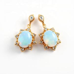 Boucles d'oreilles en argent S925 pour femmes bijoux fins naturels avec placage en or 18 carats et cadeau de certificat d'évaluation - Product Image 2