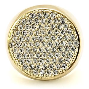 Piatto o Vassoio in Ottone Dorato 1W034 con Cristalli di Alta Qualità - Product Image 3