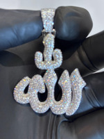 Liontin Islam Berlapis Rhodium Khusus Vvs Bertabur Berlian 3D V Vendetta Kartun Hip Hop Lolos Uji Berlian Perak Pria Bersertifikat IGI