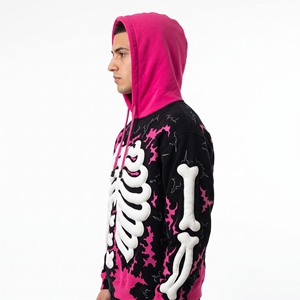 Sweat-shirt à capuche unisexe Dumela style gothique avec motif squelette, coupe oversize, idéal pour l'hiver, impression numérique - Product Image 5