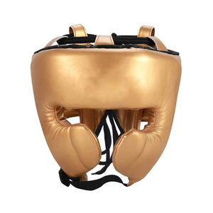 Protector de Cabeza de Boxeo de Cuero MMA para Adultos, Impresión de Logotipo Totalmente Personalizada, Última Llegada, Protectores de Cabeza de Boxeo Ajustables - Product Image 1