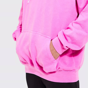Sweat à capuche de luxe personnalisé en mélange polyester/coton 500 g/m² 600 g/m² avec broderie frontale, épaules tombantes, coupe classique, en molleton pour homme - Product Image 5