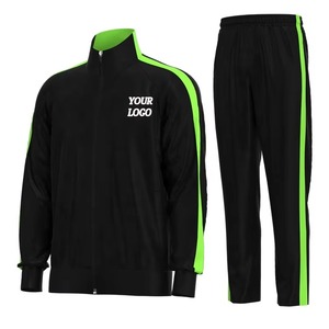 Unisex Blue Tracksuit Set Full Sleeve Zipper Front Logo Sporty Autumn Wear 100% <b>Polyester</b> Regular Fit Adult <b>Jogger</b> - Product Image 6