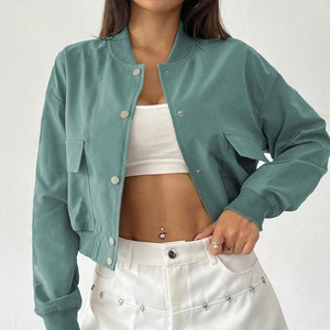 Blouson Bomber Femme Style International avec Broderie Personnalisable, Veste Extérieure Imperméable à Fermeture Éclair pour Impression et Marchés de Détail - Product Image 2