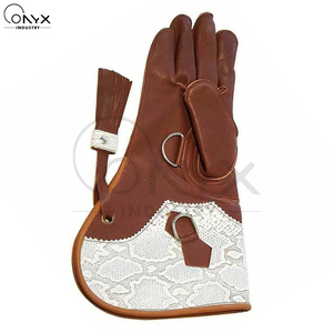 Gants de fauconnerie en cuir épaissi anti-morsure pour la manipulation des animaux, vente en gros, mitaines d'entraînement à manches longues pour femmes - Product Image 2