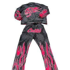 Survêtements deux pièces pour hommes de haute qualité Logo personnalisé Poly coupe-vent et pantalons de jogging Shorts avec veste respirante - Product Image 1