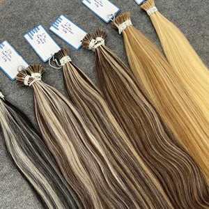 ผมต่อแบบเคราติน I-Tip เกรด Super Double Drawn Remy ผมแท้เวียดนาม เรียงเกล็ดผมอย่างเป็นธรรมชาติ ขายส่ง สีธรรมชาติ เงางาม เรียบลื่น - Product Image 1