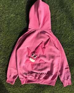 Sweat à capuche en coton surdimensionné 450 GSM avec fermeture éclair, épaules tombantes et broderie effet vieilli pour streetwear unisexe, marque privée, usine OEM - Product Image 3