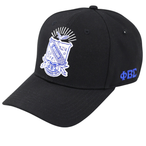 Casquette de baseball noire brodée Phi Beta Sigma avec lettres grecques 1914, ajustable, pour la fraternité, coupe classique - Product Image 2