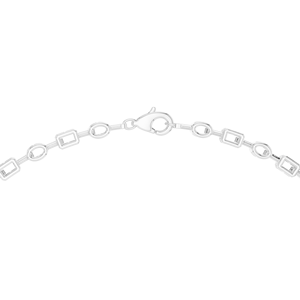 Collier Riviére Luxe en Or Blanc 18 carats plaqué Rhodium, serti d'émeraudes taillées en poire et de diamants de laboratoire taillés en poire de 21,1 carats, avec pierres latérales, idéal pour les fêtes et mariages - Product Image 4