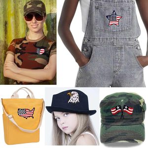 Apliques Bordados de la Bandera Americana, Águila, Estrella y Mapa para Chaquetas, Sombreros y Bolsos - Product Image 6