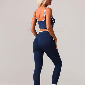 Trendy Women <b>Yoga</b> Sets Breathable Two Piece Fitness Clothing With Comfortable Top And Leggings For <b>Yoga</b> <b>Pilates</b> Workout - Product Image 3