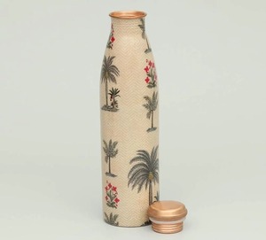 Meena Pure Copper Handmade Traditional Chinese Eco-Friendly Travel Water Bottle with Screw-On Lid and <b>Gift</b> <b>Box</b> - Product Image 2