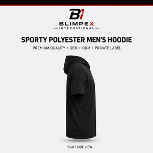 Sweat à capuche sportif personnalisé de haute qualité 100 % polyester pour homme, avec broderie, respirant, coupe oversize, OEM - Product Image 3