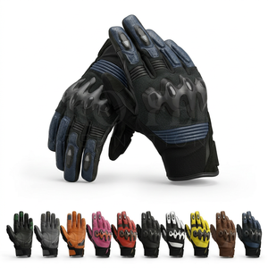 Custom Motorcycle Riding Gloves <b>Full</b> Finger Protective Whole Sale Custom Breathable Anti <b>Slip</b> Touch Screen Biker Motorbike Glove - Product Image 1