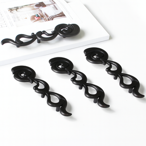 Vintage European <b>Black</b> Zinc Alloy <b>Cabinet</b> Drawer <b>Handle</b> Artistic Durable Pull Hardware Products for <b>Kitchen</b> Bathroom Bedroom - Product Image 1