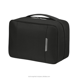 Sac à cosmétiques en cuir personnalisé en usine, imperméable, de voyage, avec fermeture éclair, grande capacité, durable, tendance, pour le maquillage - Product Image 4