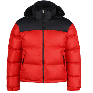 Custom Logo Duck OEM Man Windproof Puffy Coat Hooded Winter Streetwear with <b>Pattern</b> Decoration <b>Quilted</b> Puffer <b>Jacket</b> for Men - Product Image 5