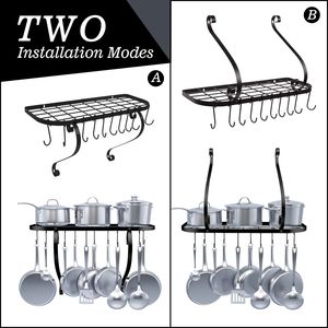 Portapentole da Parete 24x10 Pollici, Organizzatore per Utensili da Cucina con 10 Ganci - Product Image 4