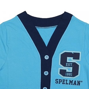 Custom College Winter Wear <b>Cardigan</b> <b>Sweater</b> Long Sleeve Navy Sky Letter Button Decoration V-neck Cotton Knitted Men's <b>Sweater</b> - Product Image 2
