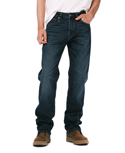 Men's Vintage Straight Leg Medium Wash <b>Denim</b> Jeans Mid Waist Regular Fit Cotton Casual Style Winter Autumn Wear - Product Image 2