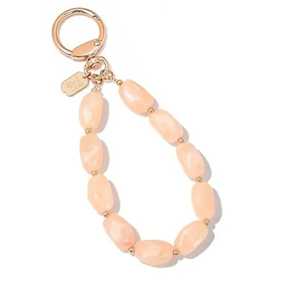 Llavero de Resina Hecho a Mano con Cuentas Redondas de Color Rosa, Accesorio para Mujer, B.H CRAFTS - Product Image 1