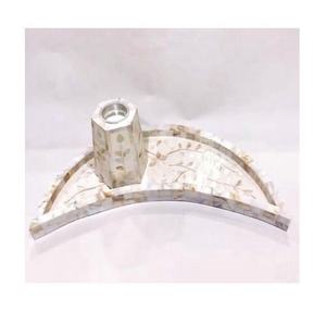 Vente flash : brûleur à bakhoor arabe Mubkhar, plateau, cadeau de Ramadan, bois, incrustation de nacre, parfum de rose, diffuseur à usage religieux - Product Image 1