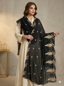 Vente en gros OEM : Long châle hijab pour femme, broderie florale en strass, léger, respirant, multicolore, été, logo personnalisé - Product Image 4