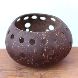 Home decor center pieces coconut shell candle <b>tealight</b> holder for display tea light <b>lantern</b> holders - Product Image 1