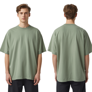 T-shirt décontracté surdimensionné pour homme, 100% coton, coupe ample, écologique, 220g - Product Image 1
