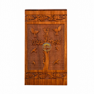 Handcrafted life <b>tree</b> urn & Natural Wood Cremation Urn Blue Epoxy Ashes Box Artistic Funeral Memorial Keepsake by AYAANS - Product Image 1