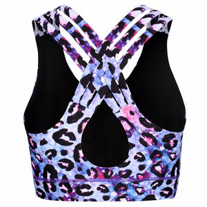 Soutien-gorge de sport respirant grande taille pour femme, maintien élevé, logo frontal, en Spandex/Polyester, idéal pour le yoga et l'entraînement - Product Image 4