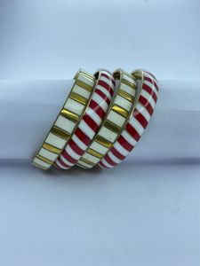 Resin <b>Bangles</b> <b>Bracelets</b> With Brass Base in Various Patterns on White Background for Girls and Women - Product Image 1