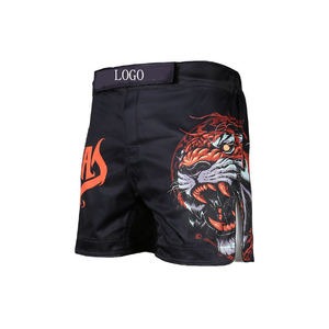 Pantalones Cortos de MMA para Hombre, para Jiu Jitsu, Entrenamiento, Fitness, Deportes de Combate, con Estampado Digital, Pantalones Cortos de Muay Thai de Spandex/Poliéster de 170g, con Logotipo Personalizado - Product Image 5