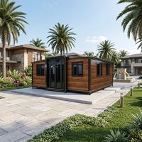 Casa Prefabricada Modular con Techo Inclinado Personalizada, Casa Contenedor de Acero Expandible de 20 pies/30 pies para Hotel y Villa