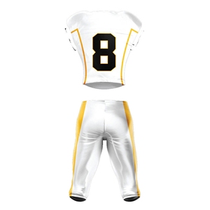 Pantalones de Fútbol Americano a Rayas Blancas y Amarillas, Sublimados, Transpirables, Ajustados, Uniforme Masculino para Todas las Temporadas - Product Image 3