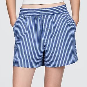 Shorts de Verano para Mujer, Estilo Casual Clásico, con Rayas, de Popelina, con Logotipo Personalizado, al por Mayor - Product Image 6