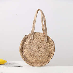 Sac à main rond bohème fait main en jute, sac à bandoulière en fibres naturelles - Product Image 4