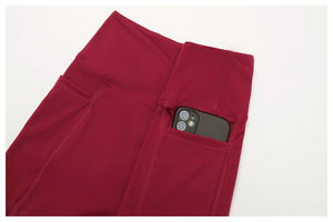 Shorts para mujer, shorts de cintura alta para yoga con bolsillo, cintura cruzada, ajuste ceñido, para correr, fitness, entrenamiento, gimnasio, ropa deportiva. - Product Image 4