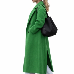 Abrigo Largo de Lana Transpirable para Mujer, Elegante y Estilizado, Cómodo y Clásico - Product Image 4