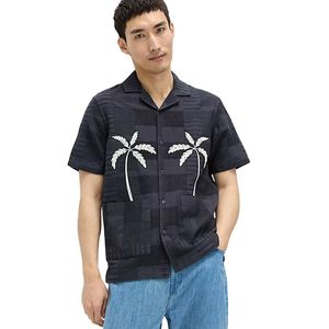 Camisa casual texturizada de algodón de corte regular para hombre, ideal para el día a día en la oficina y para el fin de semana - Product Image 1