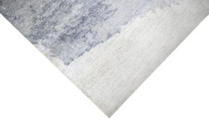 Alfombra de Área Geométrica Transicional de Lana Suave y Seda de Bambú 8X10 |   Tejido fino 6.5/25 |   Alfombra Ecológica Hecha a Mano con Acabado Sedoso | - Product Image 4